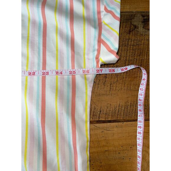 NWT Womens Tommy Hilfiger Striped Short Sleeve Button Down Blouse Size XL - Picture 6 of 8